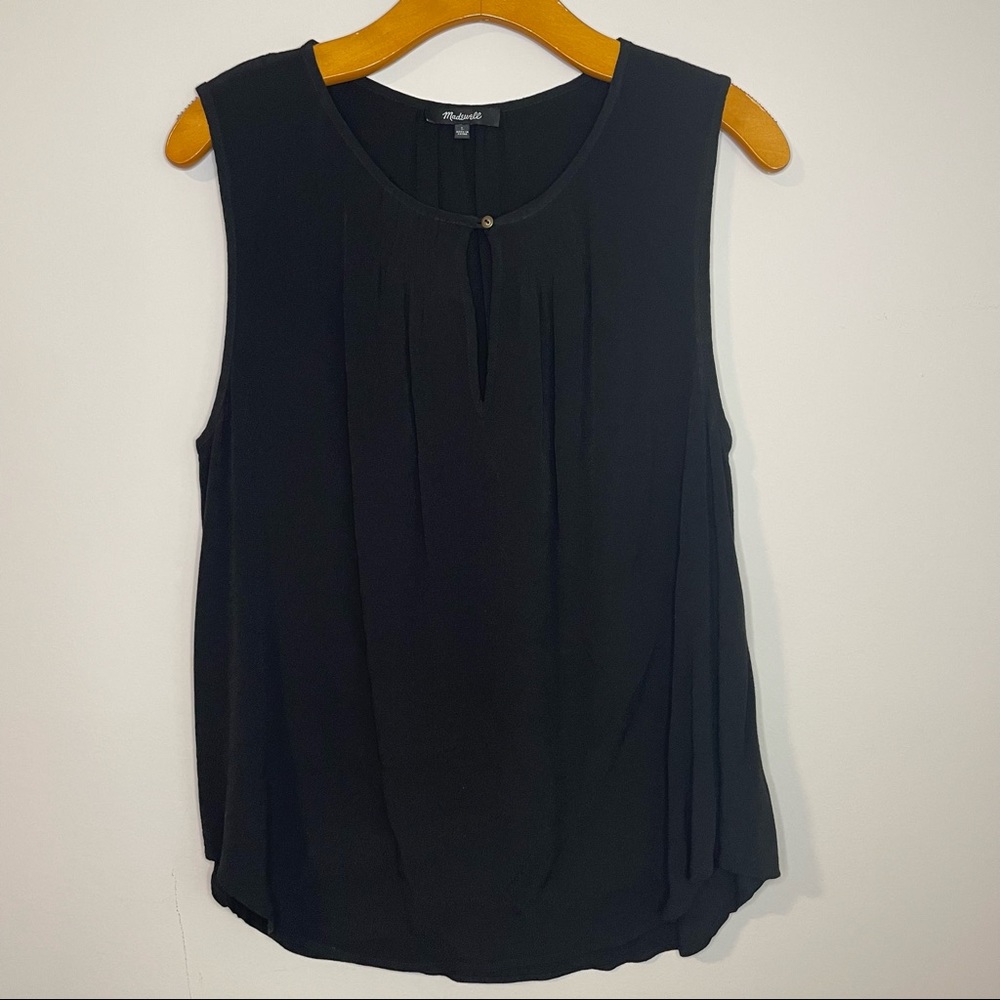 Madewell Black Sleeveless Blouse Size Large